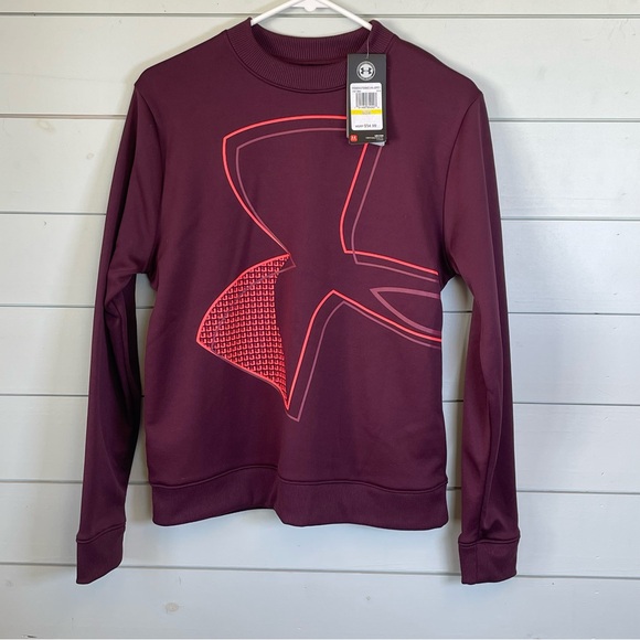 Under Armour Tops - Under Armour Maroon Crewneck Sweater women’s size medium